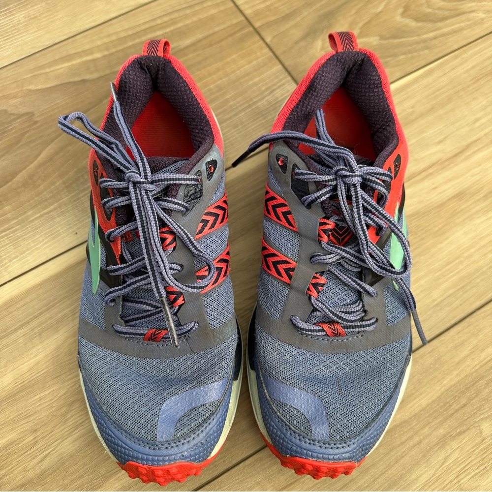 Brooks Cascadia 12 Womens Trail Running Shoes Size 7 Baja Blue Outdoor - Picture 3 of 16
